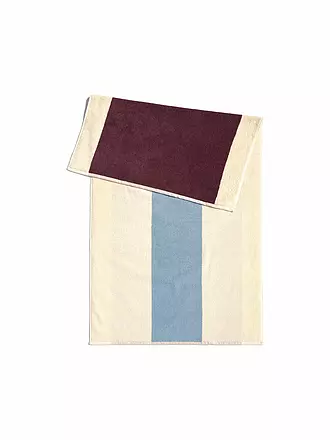 SUITE702 | Handtuch 50x100cm MARTENS AND MARTENS Sky Blue/Bordeaux | 